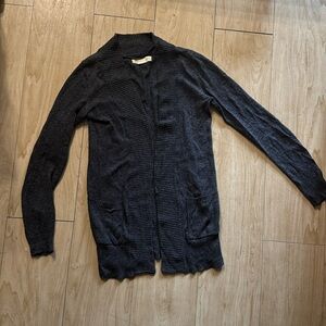 Charcoal grey open sweater xs
